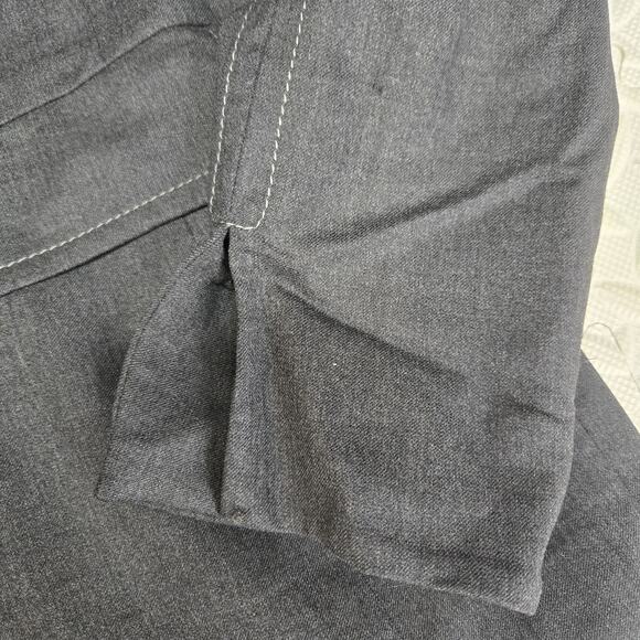 Escada Wool Blazer Size 6 (36) Charcoal Gray Longer Length Designer Quiet Luxury - Picture 4 of 10